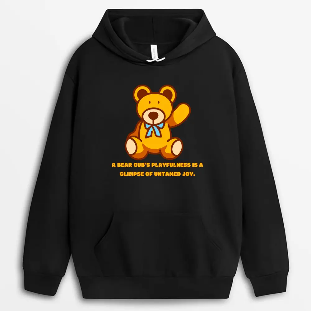 A Bear Cubs Playfulness Is A Glimpse Of Untamed Joy Namixtee Hoodie - Black