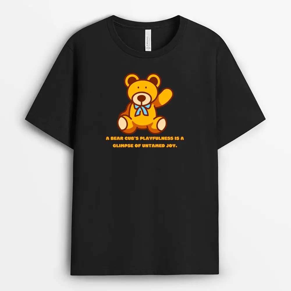 A Bear Cubs Playfulness Is A Glimpse Of Untamed Joy Namixtee T-Shirt - Black