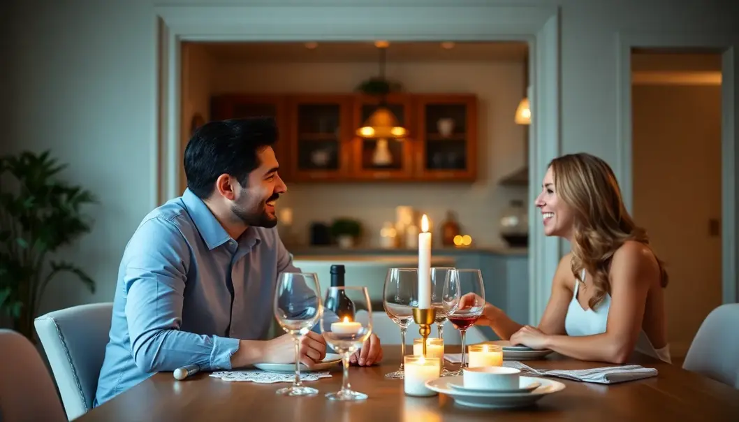 A newlywed couple coordinating their honeymoon with a concierge service.