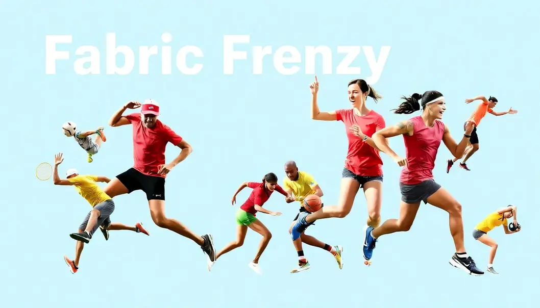 Athletes in action wearing a variety of high-quality sportswear fabrics.